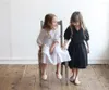 Skarpetki męskie dziewczęta elegancka sukienka koszuli siostry Dziecko 8 10 lat impreza w szyku w połowie rękodzie bawełniana bawełniana rodzinna rodzinna ubrania