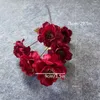 Fleurs décoratives Dia 9cm 6 têtes / branche Pivoine Fleur Artificielle Décoration De Fête De Mariage Faux Bouquet Floral DIY Accessoires Café Caramel