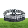 Nytt labb diamantarmband kubik zirkonia tenniskedja kvinnor män par bröllop engagemang silver pläterad is ut bling smycken209778410485