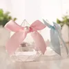 Jewelry Pouches European Diamond Shape Hollow Candy Box Handmade Bow Transparent Wedding Decoration Christmas Gifts