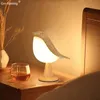 s 3 Farben Nacht kreative Berührungsschalter Holz Vogel Nachtlichter Dimmen Helligkeit Schlafzimmer Tisch Leselampe Dekor Home AA230421