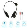 Casque d'affaires filaire avec prise légère de 3,5 mm avec microphone, casque de travail à domicile pour téléphone portable, ordinateur, tablette