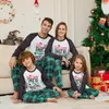 Bijpassende familie-outfits Kerstpyjama Set Moeder Elandenprint Kerstman Nachtjapon Nachtkleding Mama Papa Kerstkleding Bijpassende kerstfamiliepyjama 231121