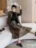 Tvådelklänning Spring Korean Women Pleated kjol Blazer Suit Grey Long Balzer 2 Set Office Outfit Bleizer Femenino Elegante