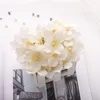 装飾的な花10pcs/packクラフトウォールウェディング偽の花ブライダルブーケシルクヒドランジー人工束