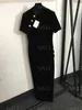 Vestido de luxo vestidos de designer para mulheres mulher negra cheongsam hip wrap split veludo manga curta vestido saia longa das mulheres roupas de grife