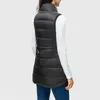 Trench da donna FASHIONSPAR Gilet lungo con zip intera Piumino ripiegabile ultraleggero Giacca calda senza maniche casual con tasche