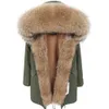 Women's Down Parkas Maomaokong Natural Real Raccoon päls krage Vinterkläder Tjock varm kappjacka Kvinna 231120