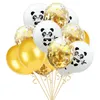 Party Decoration 10/15pcs 12inch Panda Latex Balloon Bambu Mönster tema Konfetti Baby Shower Birthday Supplies