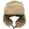 Chapeaux de trappeur de styliste pour hommes, en coton polaire, pliable, Protection des oreilles, casquette de motard, ski d'hiver, noël