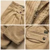 Calças masculinas Japão Estilo Vintage Corduroy Casual Outono Inverno Cor Sólida Solta Simples Multi Bolsos Calças Literárias Clássicas