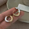 Hoopörhängen Punk Gold Plated Silver Color Mixing Metal Circle For Women Geometric Small Ear Bone AROS Huggie Hoops smycken
