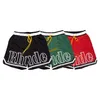 Designer Clothing short casual Rhude Letter Embroidered Mesh Cropped Shorts Rainbow Men's Women's Sanitary Pants 3m Anti Trend Beach Running fitness