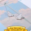 Pins Brooches Custom Wings Enamel Pin Badge White Cloud Shape Brooch Jewelry Lapel Clothes Hat Gift Lovers And Friends Party Wholesale Z0421