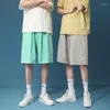 Erkek şort moda baskılı erkekler diz uzunluk kısa pantolon sweatshorts harajuku sokak kıyafetleri