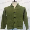 Men's Sweaters 2023 Autumn Men Sweater Coats Retro Fashion Designe Military Green Sweaters Knitted Cardigan Europe America Mens Clothing T231121