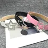 Cinture Accessori Moda Vintage Cintura Stella a Cinque Punte Harajuku Fibbia Rosa 2023 Donna Decorativa Abito Lungo Camicia Rhinest U2S6