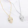 Pendant Necklaces Women Fashion Cute Inlaid Crystal Zircon Copper Python Head Necklace Charm Trend Prom Banquet Jewelry