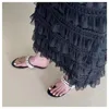 Tofflor Rhinestone Sandals Women Summer 2023 Clip Toe Ankle Strap Buckle Sandalias Flat Casual Flip Flops Shoes Beach Slipper Bow Slides