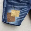 DSQ Fantom Kaplumbağa Kot Penerler Jean Mens Lüks Tasarımcı Sıska Yırtık Serin Adam Nedensel Delik Denim Moda Markası Fit Jeans Washed Pants 20408