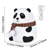 Nachtlichten USB LED LICHT Oplaadbare Panda Lamp Room Decoratie Desceratie Bureau Veiligheid Silicone Baby Slaapkamer Leuke cadeau voor kinderen