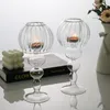 Ljushållare 2st Glass Set Tealight Holder Home Decor Wedding Table Centerpieces Crystal Dinner Ornament