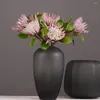 Kwiaty dekoracyjne MBF Wysokiej jakości sztuczny sztuczny fałszywy jedwabny protE Cynaroides aranżacje kwiatowe Dekorowanie bukiet na dekorację stołu ślubnego