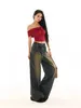 Women's Jeans European And American Sweet Spicy Style Retro Wash Wide Leg 2023 Autumn High Street Loose Floor Pants