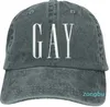 Bollmössor Justerbar fast färg Baseball Cap Support Styliserad parodi tvättad bomull hbt -transgender sportkvinna hatt