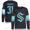 Seattle 2024 Kış Klasik Konsept Jersey 10 Matty Beniers Jared McCann Vince Dunn 31 Philipp Grubauer Yanni Gourde Oliver Bjorkstrand Cale Fleury Brandon Tanev