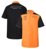 2024 Ny F1 Team Work Clothing Shirt Formel 1 Herrens avslappnade skjortor Summer Sport Fashion Märke Män