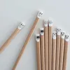 Chopsticks Lovely Panda Mönster Trä kinesiska praktiska återanvändbara köksverktyg Hållbart icke-halktecknad bordsartiklar