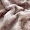 Ensembles de literie Fausse Fourrure De Lapin Automne Hiver Chaud Housse de Couette avec Drap de Lit Couette et Taie d'oreiller Reine Peluche Douce Chaleur 231121