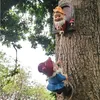 Garden Decorations Gnome Dwarf Climbing Rope Sculptures And Figurines Resin Crafts Elf Ornaments Tree Pendant Statue Garden Home Decoration Outdoor 231120