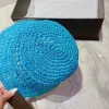 Sombrero de pescador de gama alta para mujer, gorra de verano de paja, gorras de diseñador, sombreros para hombre, gorra tejida de playa, sombreros de punto, gorra de béisbol de pescador para mujer