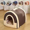 kennels pens Foldable Dog House Kennel Soft Pet Sleeping Bed Tent Four Seasons Cat House Indoor Dog Cave Sofa Puppy Nest Basket Pet Supplies 231120
