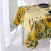 Table Cloth Sunflower Tablecloth For Square Dining Room Farmhouse Tablecloths 54 X Inch Kitchen Parties Outdoor Picnic