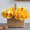 Dekorativa blommor Simulering Flower Decors Fall Silk Orchids Faux Arrangement Artificial Bouquet Accessories of Home