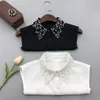 Bow Ties Novelty Handmade Beads Fake Collar For Women's Shirt Lapel Detachable Half Blouse Tops Removable False