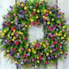 Dekorativa blommor Färgglada vår sommarblommor Garland Hemdekoration Multicolor för ytterdörrvägg Party 45 cm PVC Artificial Flower