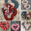 Flores decorativas 2 uds corona de hierro marco hueco en forma de corazón DIY aros guirnalda hacer anillos