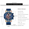 Orologi da polso Top Brand Orologi da uomo Sport Moda Quarzo Blu Acciaio inossidabile Lancette luminose Impermeabile Relogio Masculino