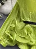 Женские блузки Женская плиссированная блузка с рюшами Элегантный v-образный вырез с фонариком и длинным рукавом Повседневные драпированные топы Женская фиолетовая/белая/розово-красная рубашка