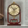 Table Clocks Luxury Crystal Clock Vintage Desktop Silent Bedroom Bedside Desk Living Room Home Decoration Ornaments Gift