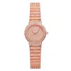 Zegarek na rękę Wysokiej jakości Women Watch Full Diamond Stali Stal Stael Belt Retro Damskie Zegarń Kwarc Business Clock