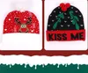 Kaps hattar som lyser LED -hatttröja stickad mössa julbelysning stickad hatt julklapp till barn Xmas år dekorationer l 231120