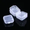 35x35x17mm Mini Clear Plastic Small Box smycken öronproppar förvaringslåda fodral behållare pärla smink transparent arrangör presentförpackningar krnfu