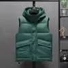 Men's Tank Tops Down Cotton Vest Warm Waistcoat Casual Couple Cardigan Cross-Border Foreign Trade Wholesale