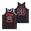 Movie Cent Camisetas de baloncesto Unidad G Hazte rico o muere en el intento HipHop Equipo transpirable Escuela secundaria negra de HipHop para fanáticos del deporte Camisa retro universitaria de algodón puro Verano