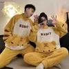 Vêtements de nuit pour hommes Ensemble d'hiver Pyjamas mignons Hommes Vêtements Chaud Adulte Épaissir Couple Homewear Costume Femmes Amoureux Pyjama Doux Pyjamas